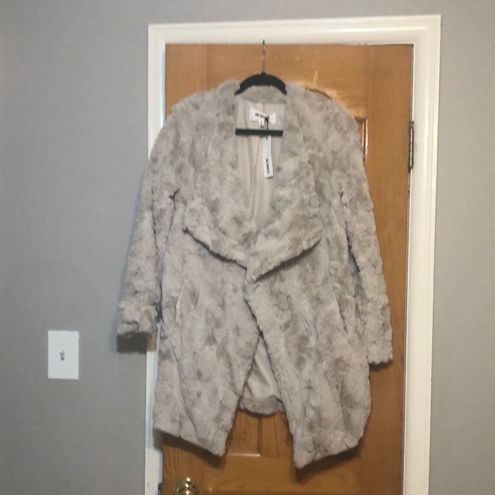 BB Dakota faux fur open coat